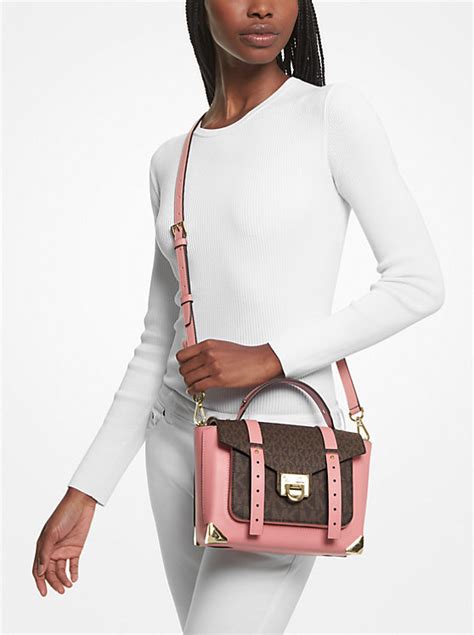 michael kors satchel sm|michael kors manhattan leather satchel.